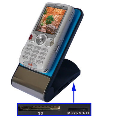 3 in 1 (Card Reader, Mobile Phone Holder, Mobile Phone Charger)(Blue)