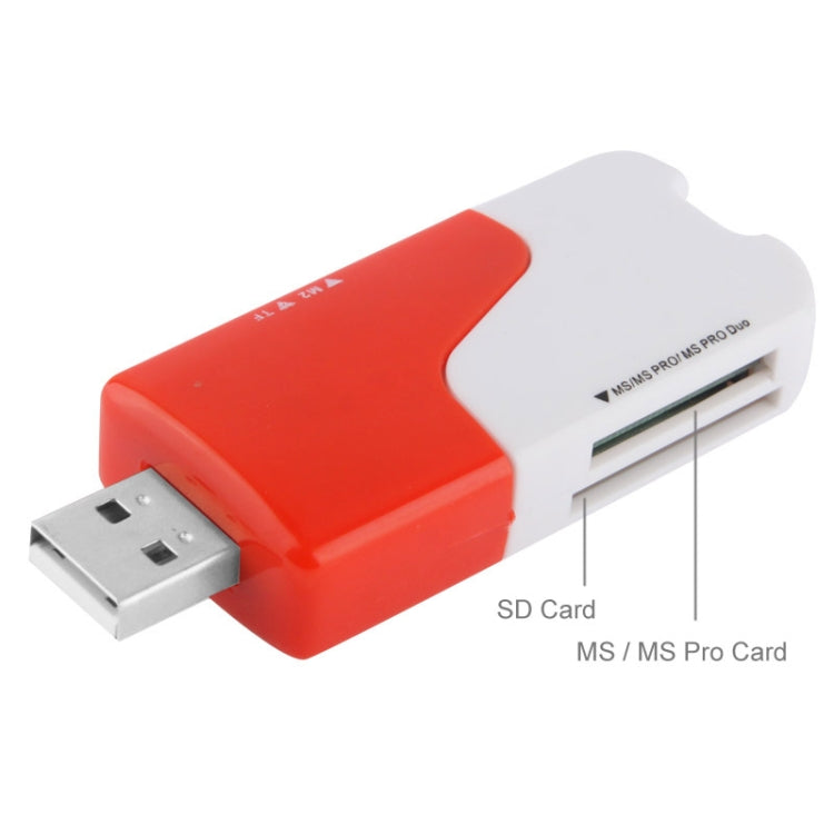 All in 1 Mini Card Reader, Support SD / MS / MS Pro / TF / M2 Card