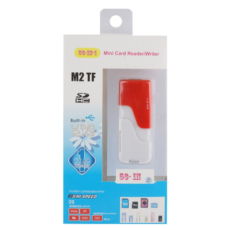 All in 1 Mini Card Reader, Support SD / MS / MS Pro / TF / M2 Card