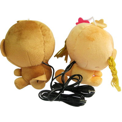 Couple Monkey Plush Toy Speaker