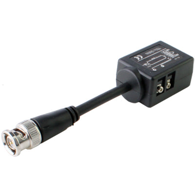 2 PCS Passive Video Balun CCTV Network UTP BNC(Black)