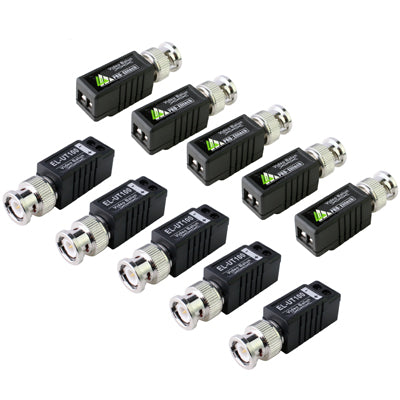 10 pcs CCTV Twisted BNC Single Channel Video Balun,
