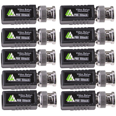 10 pcs CCTV Twisted BNC Single Channel Video Balun,