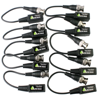 10 PCS Passive Video Balun Transceiver(Black)