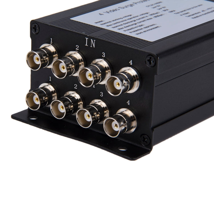 4CH Video Coaxial-cable Surge Protector(Black)
