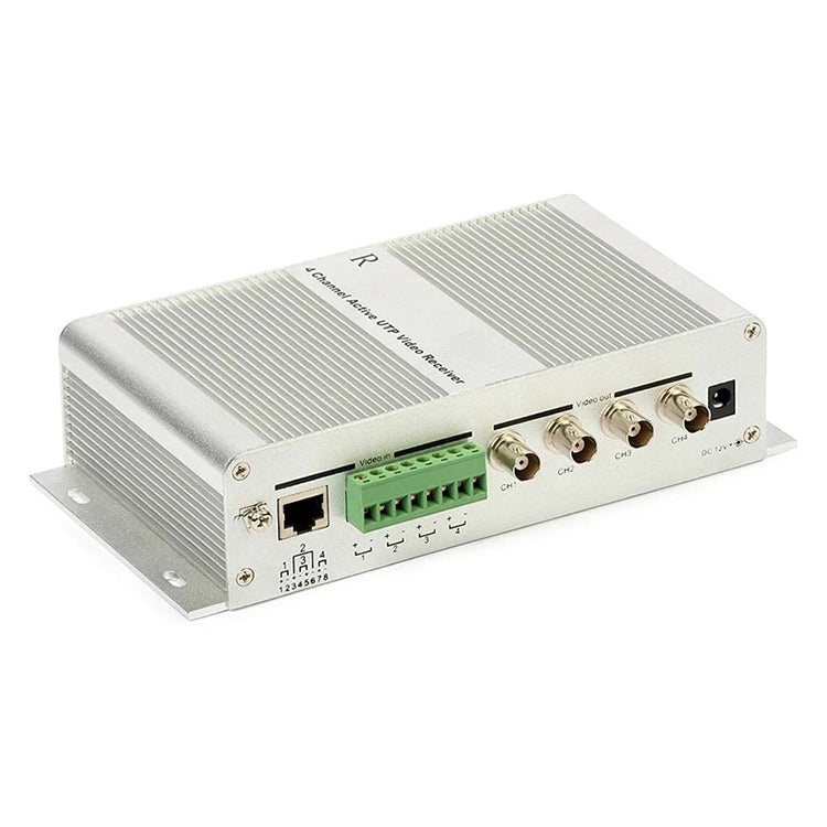 RJ45 Socket 4 Channel Active BNC Plug UTP Video Receiver
