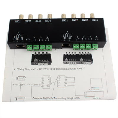 8 Channel Video BNC to UTP RJ45 Balun CCTV Camera DVR