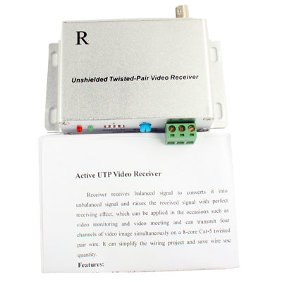 Active Unshielded Twisted-Pair UTP Video Receiver (Silver)