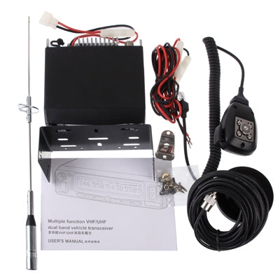 Multiple Function VHF / UHF Dual Band Vehicle FM Transceiver with Microphone & Antenna