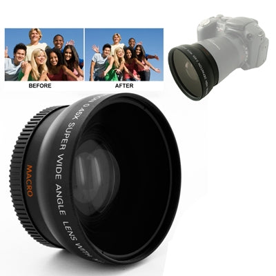 NST-604 52mm 0.45X Wide Angle Lens with Macro &  Lens Bag for Nikon D40 / D60 / D70s / D3000 / D3100 / D5000(Black)