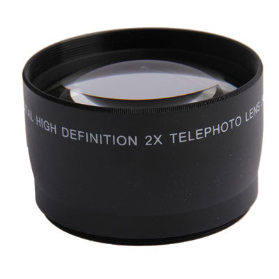 2X 58mm Professional Telephoto Lens for Canon 350D / 400D / 450D / 500D / 1000D / 550D / 600D / 1100D(Black)