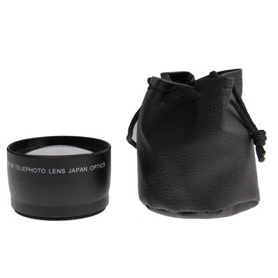 2X 58mm Professional Telephoto Lens for Canon 350D / 400D / 450D / 500D / 1000D / 550D / 600D / 1100D(Black)