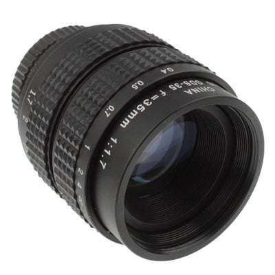 35mm 1:1.7 C-M4/3 Mount TV Lens with Stepping Ring