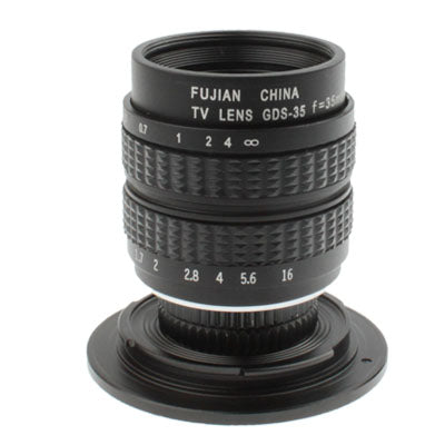 35mm 1:1.7 C-NEX Mount TV Lens with Stepping Ring