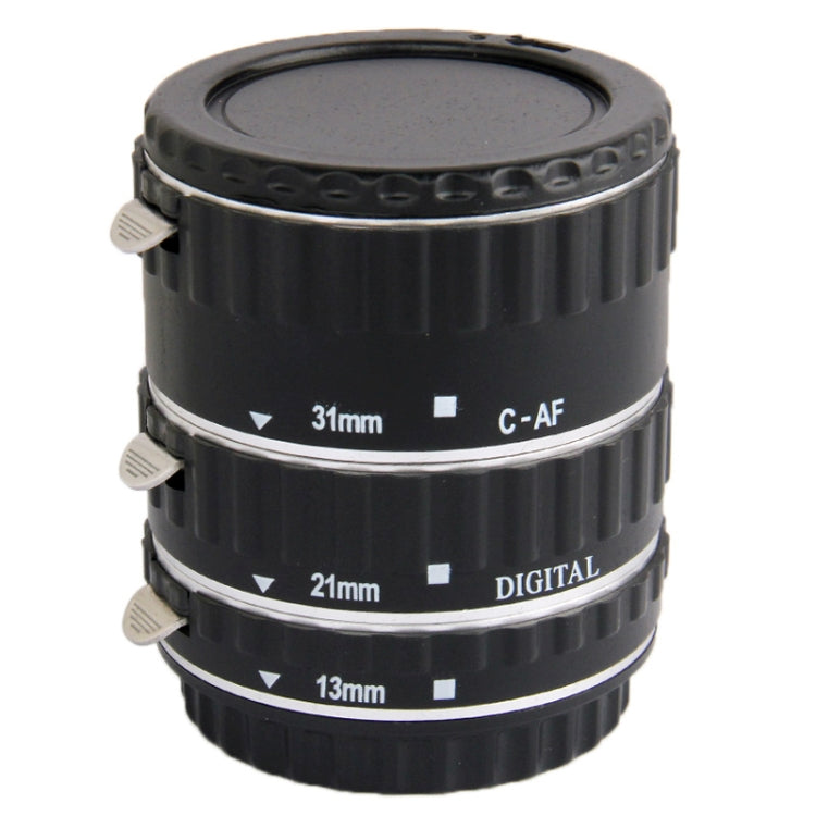 Auto Macro Extension Tube Set for Canon DSLR, Material: ABS + Aluminum Alloy(Black)