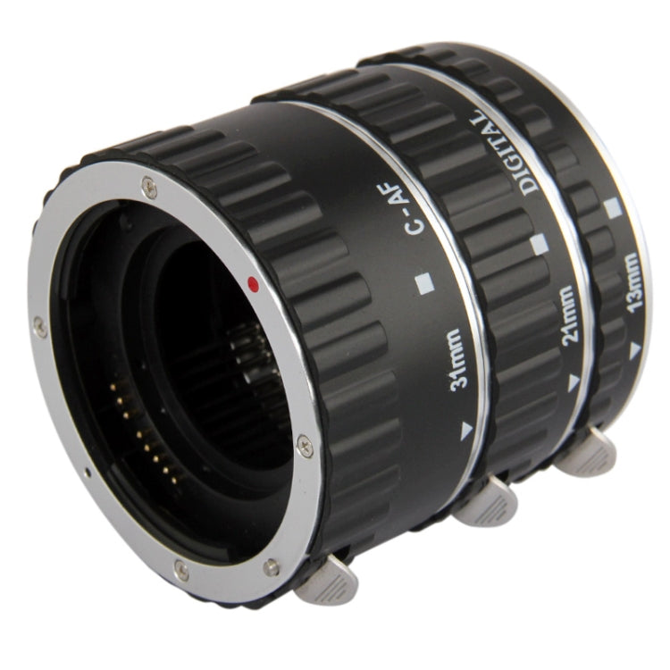 Auto Macro Extension Tube Set for Canon DSLR, Material: ABS + Aluminum Alloy(Black)