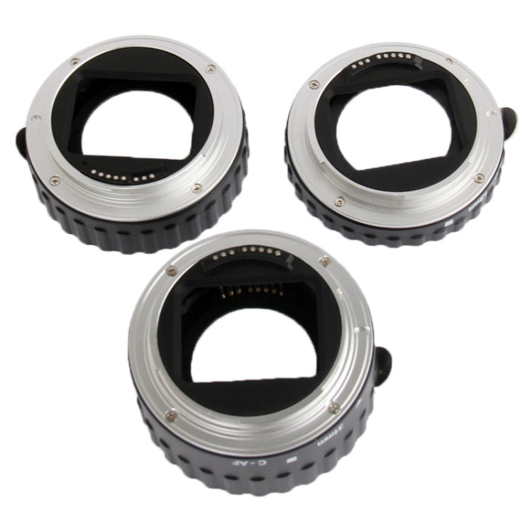 Auto Macro Extension Tube Set for Canon DSLR, Material: ABS + Aluminum Alloy(Black)