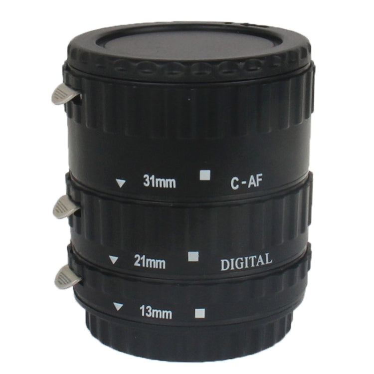 Auto Macro Extension Tube Set for Canon DSLR, Material: Synthetic Plastic(Black)