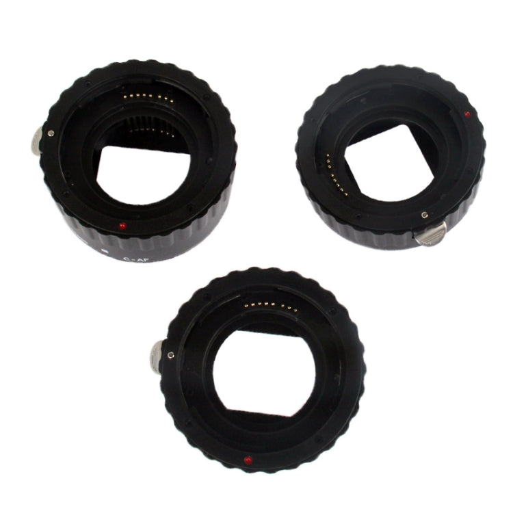 Auto Macro Extension Tube Set for Canon DSLR, Material: Synthetic Plastic(Black)