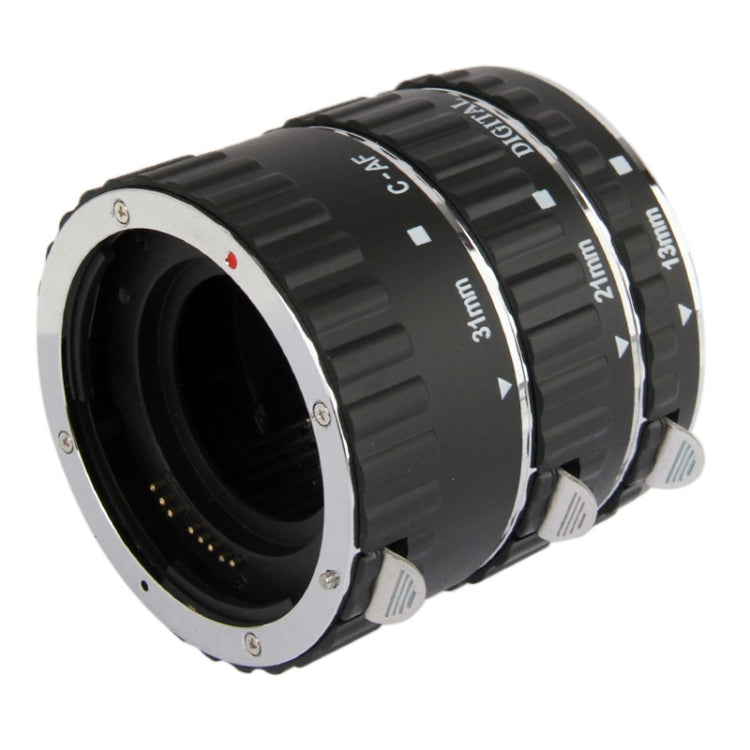 Auto Macro Extension Tube Set for Canon DSLR, Material: Copper(Black)