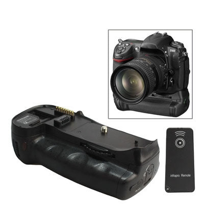 Battery Grip for Nikon D300 / D300S / D700 with Two Battery Holder / Infrared Remote Controller(Black)