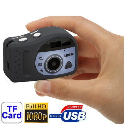 T7000 1080P Mini Digital Camera / Mini DV , 3.0 Mega Pixels Support TF Card(Black)