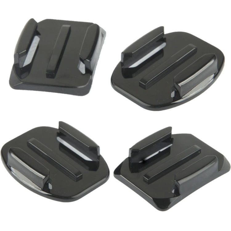 2 Curved Surface + 2 Flat Surface Adapters + 4 Adhesive Mount Stickers for GoPro HERO4 / 3+ / 3 / 2 / 1