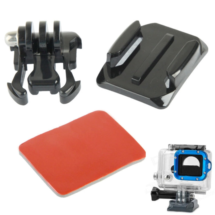 Miniiisw M-AF Universal Curved Surface Mount Stand Kit for GoPro HERO4 / 3+ / 3 / 2 / 1(Black)