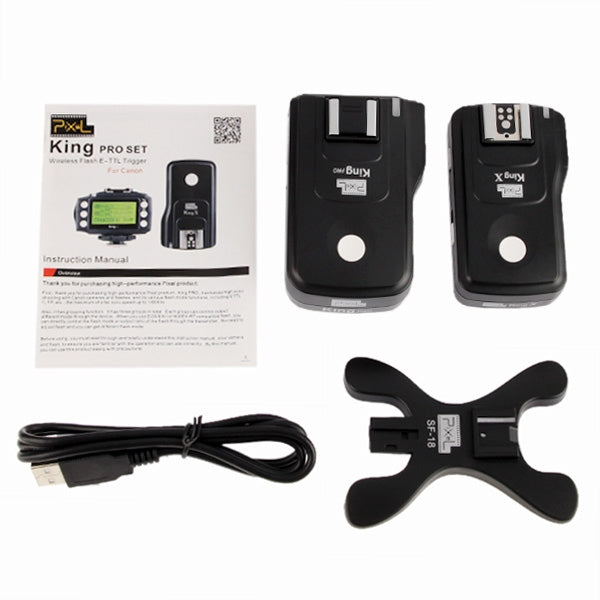 Pixel King PRO Wireless E-TTL Flash Trigger Set for Canon 5DIII / 5DII(Black)