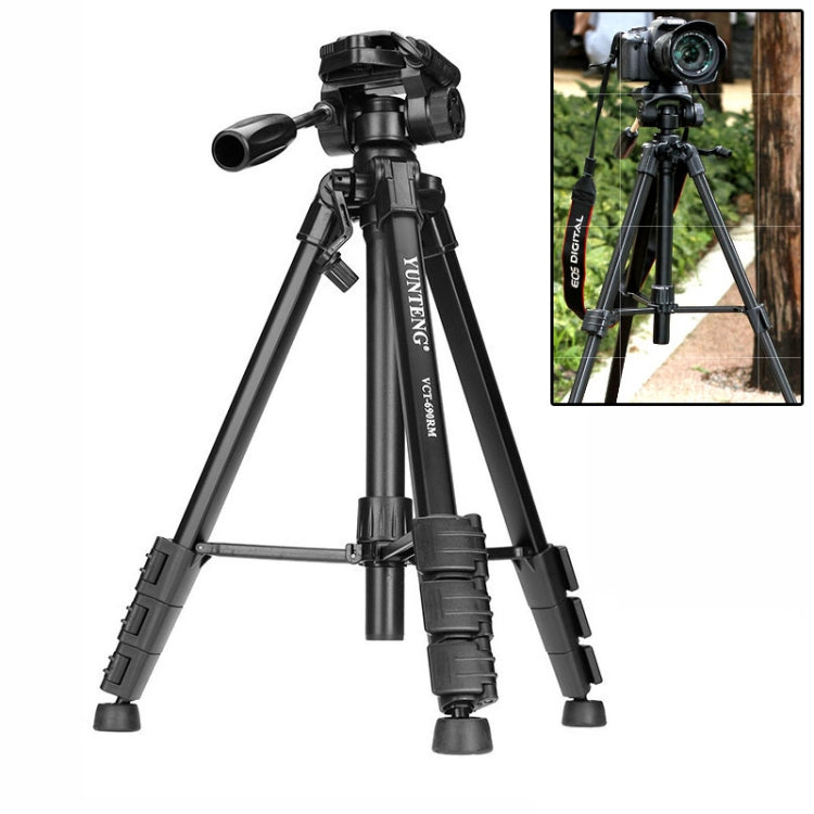 YUNTENG Camera Tripod with 3-dimensional Damping Head (VCT-690RM)(Black)