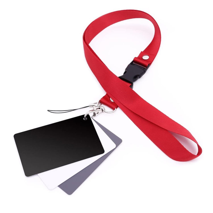 3 in 1 Black White Gray Balance Card / Digital Gray Card with Strap, Works with Any Digital Camera, File Form: RAW and JPEG, Size: 17.5cm x 12cm