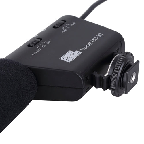 PIXEL MC-50 Voical Microphone for DSLR Camera / Camcorder(Black)