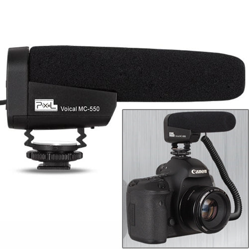 PIXEL Voical Microphone for DSLR Camera / Camcorder (MC-550)