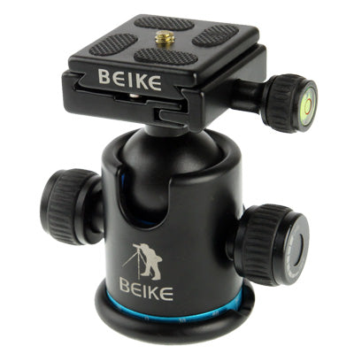 BK-03A Aluminum Alloy Tripod Ball Head with Quick Release Plate(Black)