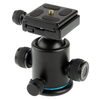 BK-03A Aluminum Alloy Tripod Ball Head with Quick Release Plate(Black)