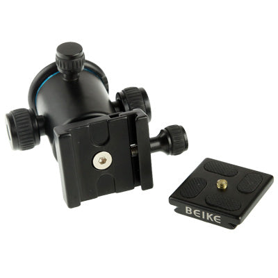 BK-03A Aluminum Alloy Tripod Ball Head with Quick Release Plate(Black)