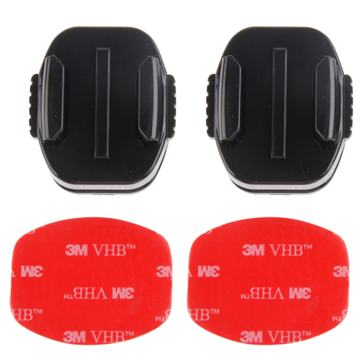 Dazzne DZ-311 2 x 360 Degree Rotatable Flat Mounts & 3M VHB Double Sided Adhesive Pads for GoPro HERO4 /3+ /3 /2 and HD Hero(Black)