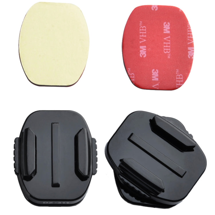Dazzne DZ-311 2 x 360 Degree Rotatable Flat Mounts & 3M VHB Double Sided Adhesive Pads for GoPro HERO4 /3+ /3 /2 and HD Hero(Black)