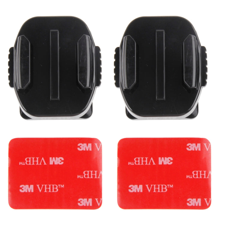 Dazzne DZ-312 2 x 360 Degree Rotatable Curved Mounts & 3M VHB Double Sided Adhesive Pads for GoPro HERO4 /3+ /3 /2 and HD Hero(Black)