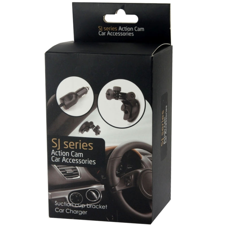 Suction Cup Bracket with Sports Camera Car Charger for SJ Series Action Camera SJ4000 / SJ3000 / SJ2000 / SJ1000 Mount Accessories