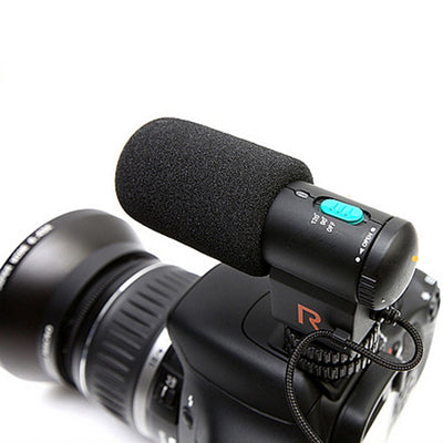 Mic-109 Directional Stereo Microphone with 90 / 120 Degrees Pickup Switching Mode for DSLR & DV Camcorder(Black)