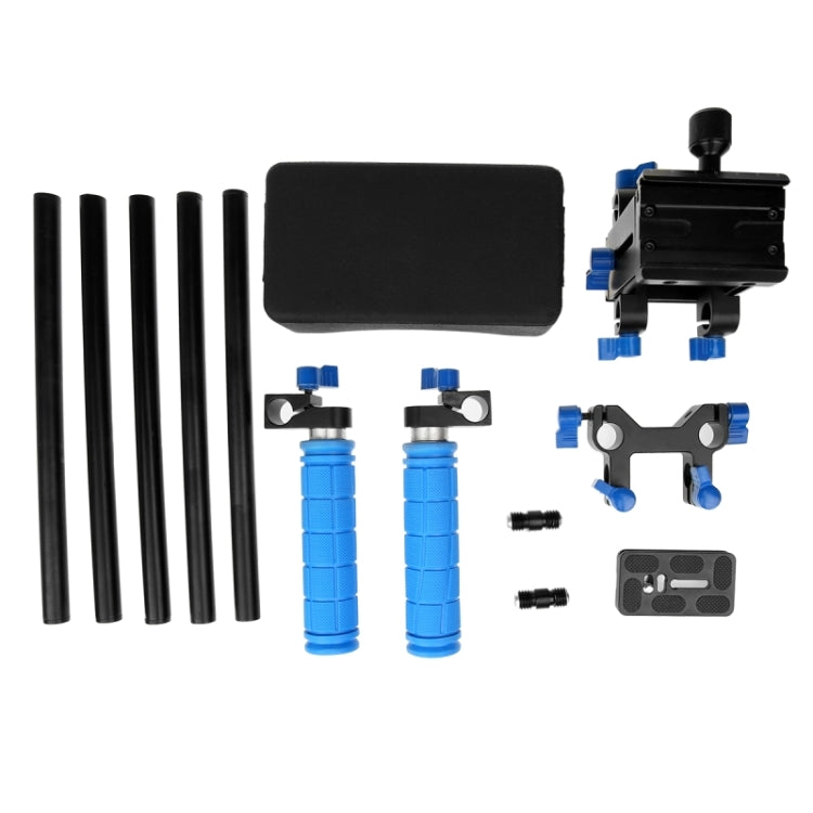 DSLR Shoulder Mount Stabilizer with Pad & Hand Grip & 15mm Rail Rod for Camera