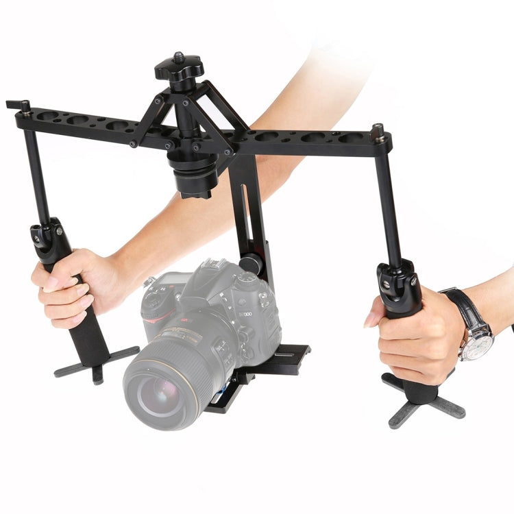 Dual Gimbal Handgrips Handheld Mechanical Stabilizer for DSLR Camera / Video Camera