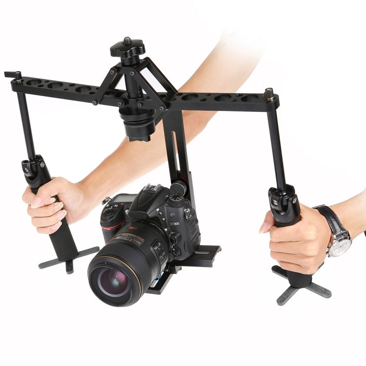 Dual Gimbal Handgrips Handheld Mechanical Stabilizer for DSLR Camera / Video Camera