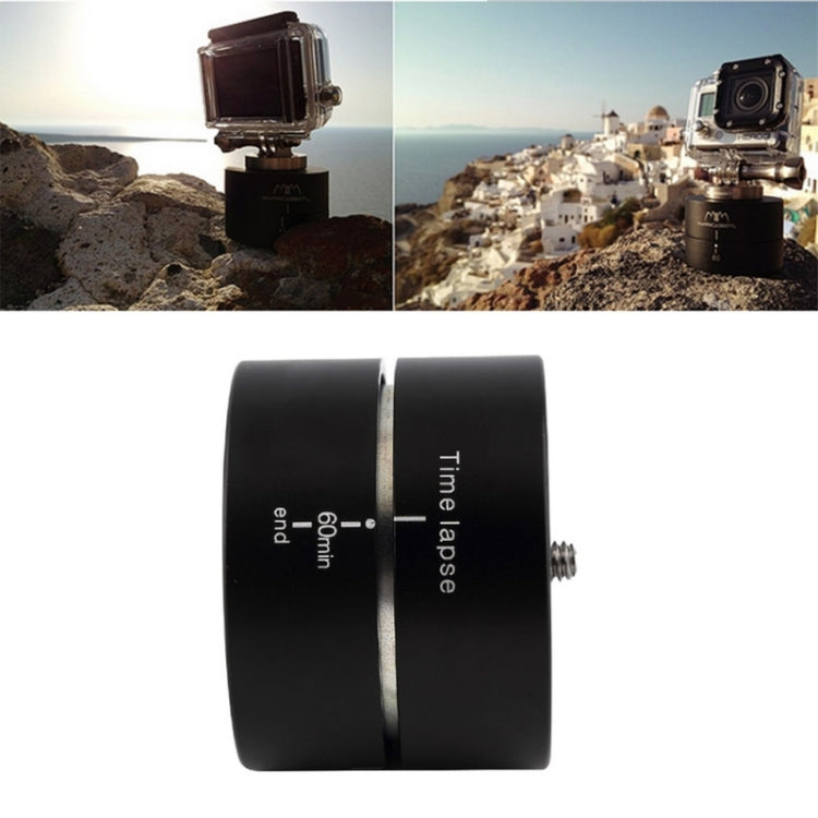 360 Degrees Panning Rotating Time Lapse Stabilizer Tripod Adapter for GoPro HERO4 /3+ /3 /2 /1 (VZHR2804)(Black)