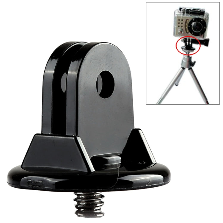 Mini Tripod Screw Mount Adapter Monopod for GoPro Hero 4 / 3+ / 3 / 2 / 1(Black)
