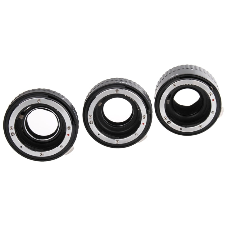 3 Rings Macro Extension Copper Tube Set for Nikon All Lens 12mm + 20mm + 36mm Ring(Black)