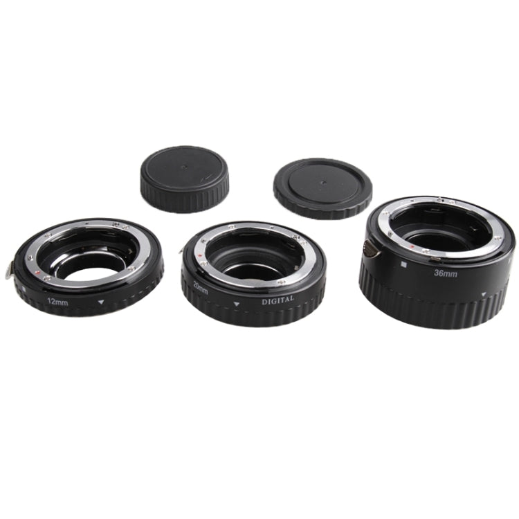 3 Rings Macro Extension Copper Tube Set for Nikon All Lens 12mm + 20mm + 36mm Ring(Black)