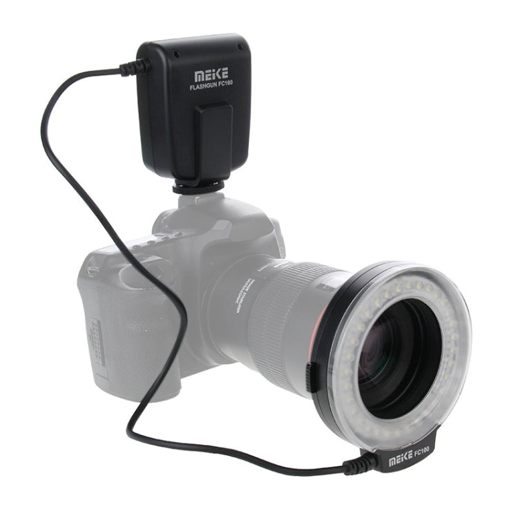 FC100 MEKE LED Macro Ring Flash for Canon / Nikon DSLR Cameras(Black)