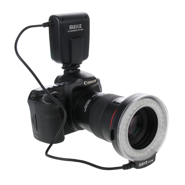 FC100 MEKE LED Macro Ring Flash for Canon / Nikon DSLR Cameras(Black)